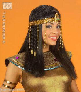 NEW GOLD BEADED EGYPTIAN SNAKE HEADDRESS CLEOPATRA FANCY DRESS COSTUME
