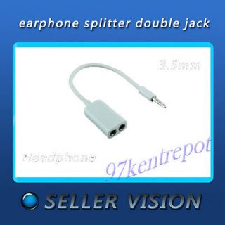 POPULAR 3.5mm double jack Headphone splitter for iPod iPhone 4 4S