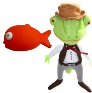 one set SDCC Comic Con Mr Timms Fish Purse And Rango Plush Toys Movie