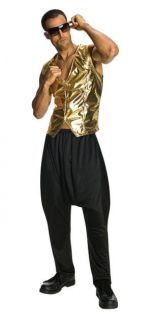 MC Rapper Gold Baggy Hammer Style Pants Time 1980s Throw back