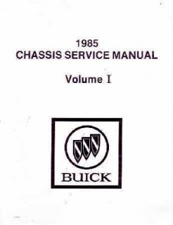 1985 Buick Grand National Regal Shop Service Repair Manual Engine