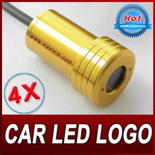 sets/(4pcs)New Gold car logo Ghost Shadow Projector laser Door Lamps