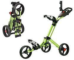 CaddyTek One Click Folding Golf Push Cart, CaddyLite ONE Green