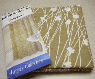 Newly listed LOVELY TOILE VINES MEADOWS SHOWER CURTAIN WHITE & TAN