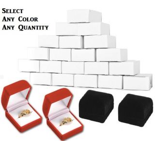 LOTS 48~144~240Pcs BLACK RING LARGE BOX RED RING BOX JEWELRY BOX