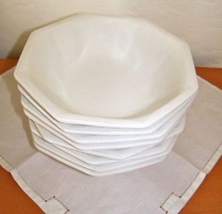 Lot of 4 Johnson Brothers Ironstone china cereal deep bowls white