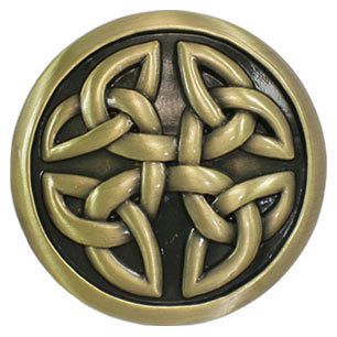NEW Vintage Brass Irish Celtic Round Knots Belt Buckle