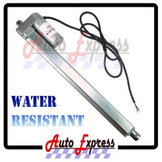 Water Resistant 12 Linear Actuator Stroke 12 Volt DC 200 Pound Max