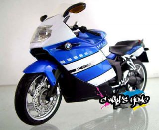 1012 1:12 BMW K1200S 3 Colors Diecast Motorcycle Model For Kids