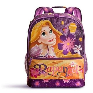 RAPUNZEL TANGLED DISNEY PRINCESS Girls Glittery 15 School Backpack