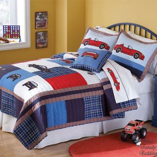 Race Car Boy Children Kid Quilt Bed Linen Bedding Set For Twin Full