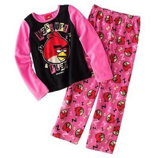 Angry Birds Toddler Wake Up & Play Fleece Pajamas Shirt Pants Set 4 6