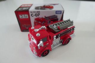 Tomy Tomica Disney Pixar Car C 07 Red Firetruck Metal Toy Car New