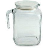 NEW Bormioli Rocco Frigoverre 78 Ounce Glass Pitcher With Frosted Lid