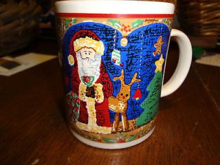 Gibson Housewares China Christmas 10 oz Coffee Mug Tea Cup Santa