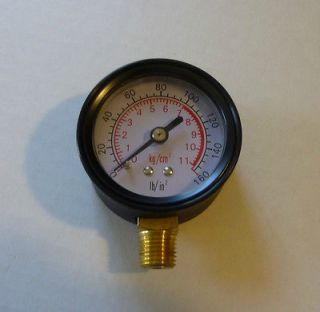 New Air Pressure Gauge 0 160 PSI 1/4” NPT With 2” Face (No Reserve