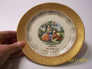 Vintage Collectors Plate Sabin Crest O Gold New Orleans