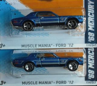 COUGAR Ford   Blue * 2012 Hot Wheels * 5 spoke 5sp Error Variation