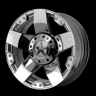 20 x 10 KMC XD 775 Chrome Rockstar Rims Tires Federal Couragia MT 35