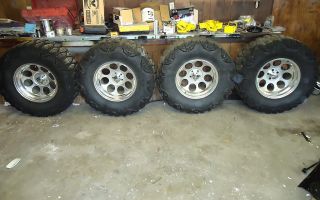  AND WHEELS 37X13 50X18 NITTO MUD GRAPPLERS AND M T CLASSIC II WHEELS
