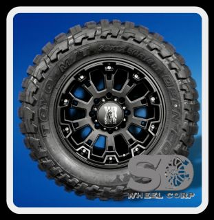 18 XD800 Misfit Black Rims with 33x12 50x18 Toyo Open Country MT