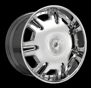 Lexani 24 Radiant Wheels Tires Black Chrome Cadillac Escalade Denalli