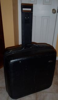 Black Square Hardside Hard Shell Travel Bag Suitcase Wheels 23