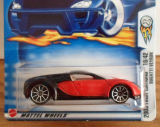 Hot Wheels 2003 First Edition 18 42 30 Bugatti Veyron Black Red