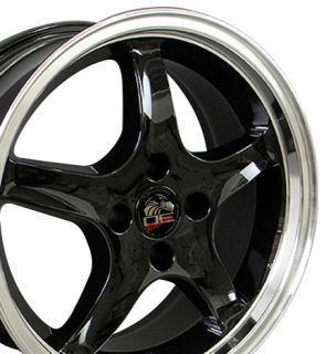 17 Black 4 Lug Cobra Wheels Set of 4 Rims Fit Mustang® GT