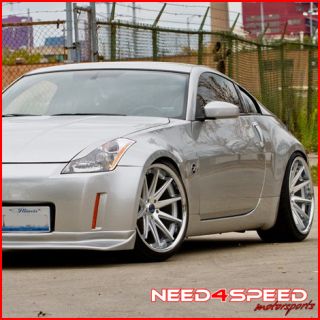 350Z Rohana RC10 Deep Concave Silver Staggered Wheels Rims
