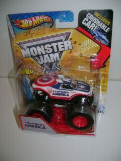 Hotwheels Monster Jam 1 64 Captain America 2013 New