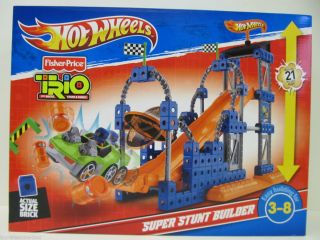 Fisher Price Trio Hot Wheels Super Stunt Builder Play Set Easy Build