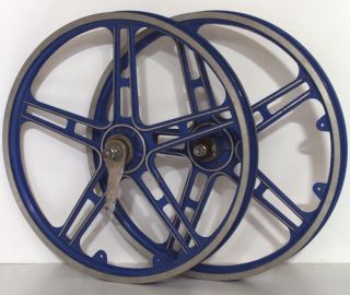 Lester Mag Wheels Blue Shimano D Type 16T Vintage BMX Excellent