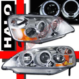 Civic Coupe Sedan 2dr 4DR 2X Halo Rims Projector Headlights