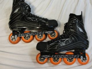 Boys Mens Size 12 Inline Hockey Skates Labeda Shooters Wheels