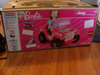 Brand New Fisher Price Power Wheels Ride on Barbie Jeep 6 Volt