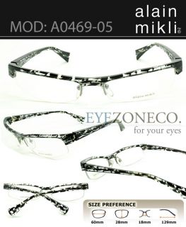 EyezoneCo Alain Mikli Eyeglass Half Rim Frames A0469 05