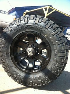 17 Black Rims and Tires 8x165 Chevy GMC Dodge Hummer 285 70 17 Nitto