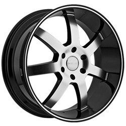 22 inch Menzari Z09 Black Wheels Rims 6x5 5 6x139 7 15 Tahoe Avalanche