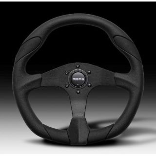 Momo Steering Wheel Quark 350mm Black Urethane Black Leather QRK35BK0B