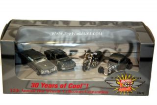 12th Ann Hot Wheels 1998 Coll Conv 4 Car Zamac Set
