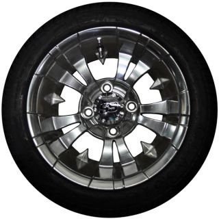 Golf Cart 12 Vampire Polished Wheels and 215x40x12 Tires FREE SHIPPING