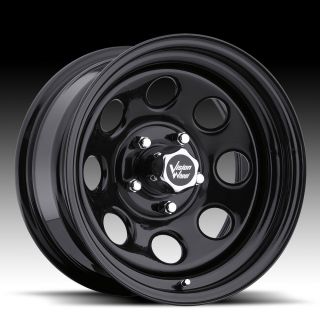  12 Vision Soft 8 Black Steel Wheels Rims 5x5 5x127 Set of 4