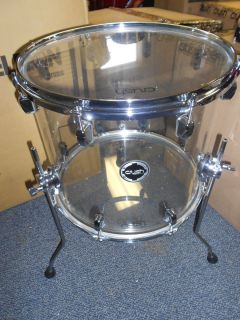 Crush Drums and Percussion Acrylic 16x14 Floor Tom Clear New
