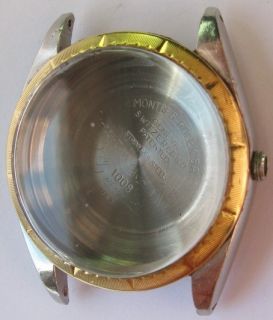 Gent Rolex Watch Case 1008 in s Steel Gold Rim Diameter 34 7 Mm