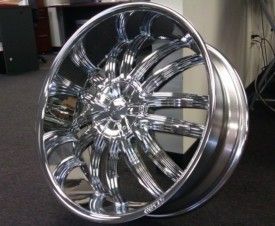 22 Starr 407 Triple Chrome Wheels Rims Tires Package 5x112 FWD