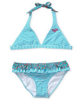 Girls Reversible Stripe Two Piece Swimsuit   Kids Girls 7 16