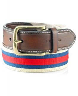 Tommy Hilfiger Belt, 35MM Canvas Layered With Ribbon