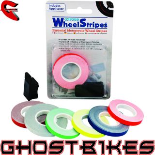 OXFORD WHEEL STRIPES REFLECTIVE MOTORCYCLE FLUORESCENT TAPE + 3M