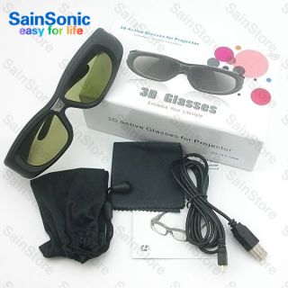 2x SainSonic 3D DLP Link Projektor USB aufladbar Aktiv Shutter IR Funk